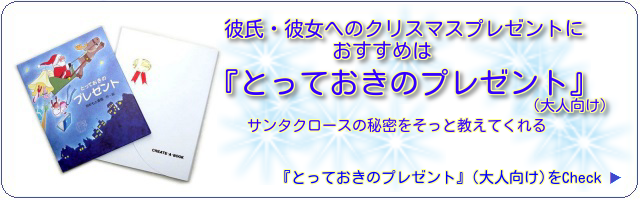 彼女・彼氏へのクリスマスプレゼントにおすすめは『とっておきのプレゼント』サンタクロースの秘密をそっと教えてくれる